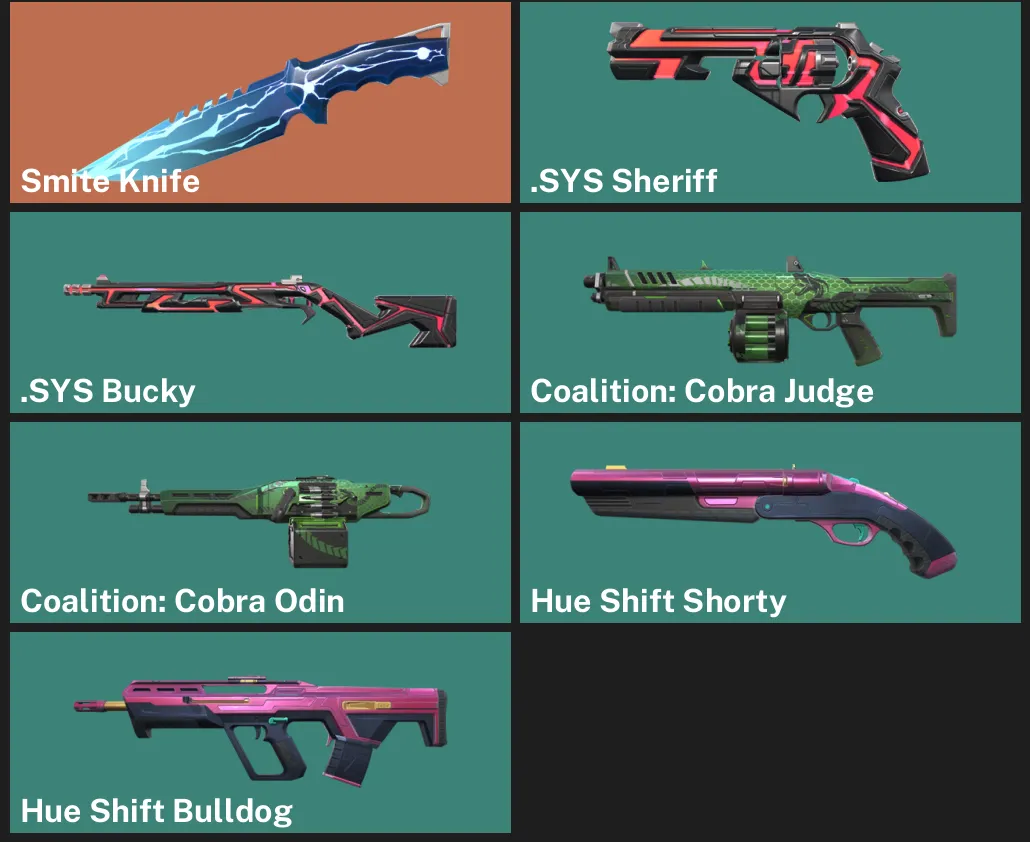 ๐EU ๐ฎ UNRANKED ๐ช Smite Knife ๐งฉ .SYS Sheriff ๐งฉ .SYS Bucky โจ Coalition: Cobra