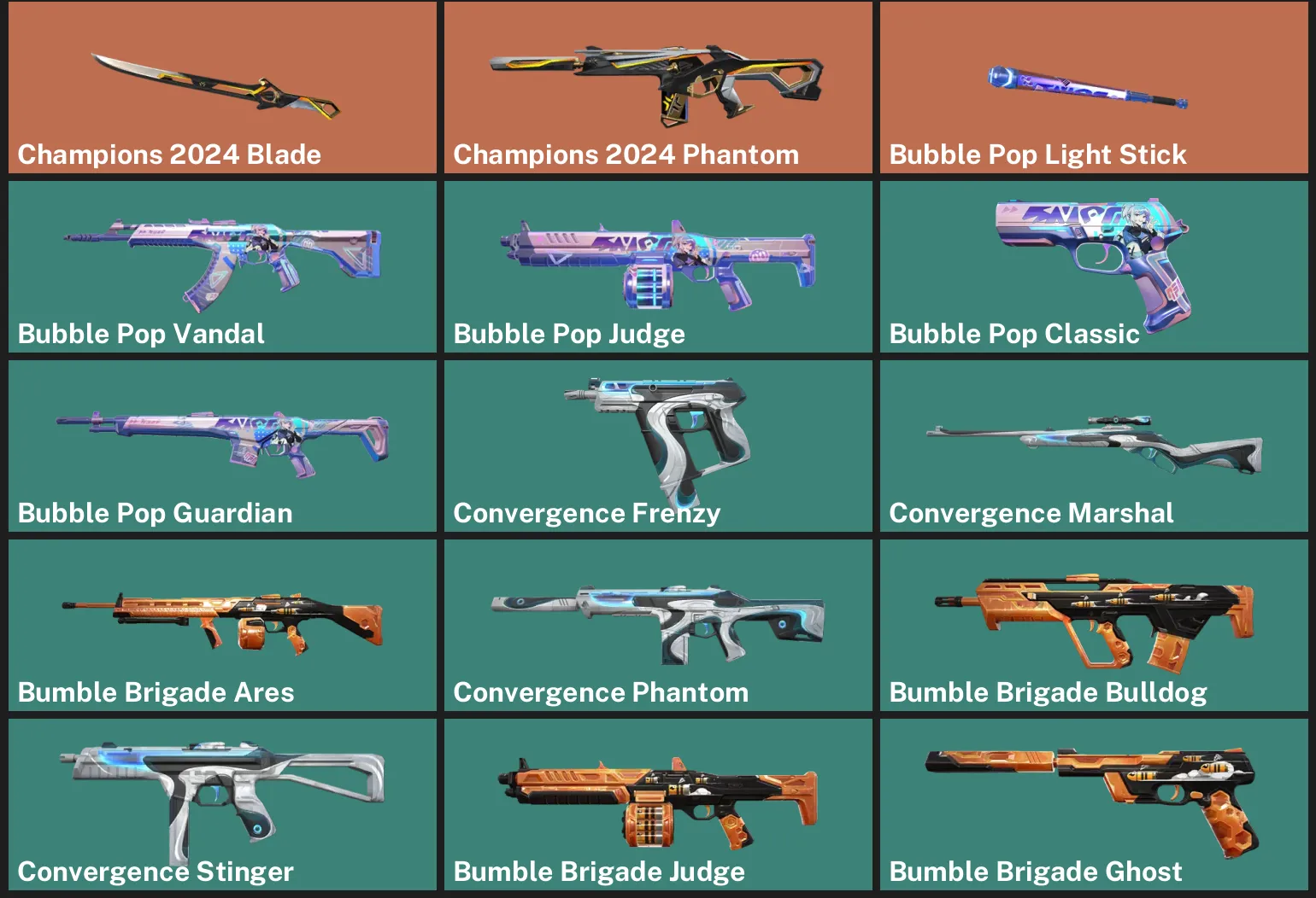 🌍EU 🎮 UNRANKED ✨ Champions 2024 Blade ✨ Champions 2024 Phantom ✨ Bubble Pop