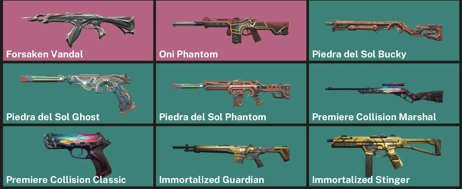 🌍EU 🎮 RANKED READY ✨ Forsaken Vandal 🐉 Oni Phantom ✨ Piedra del Sol Bucky ✨