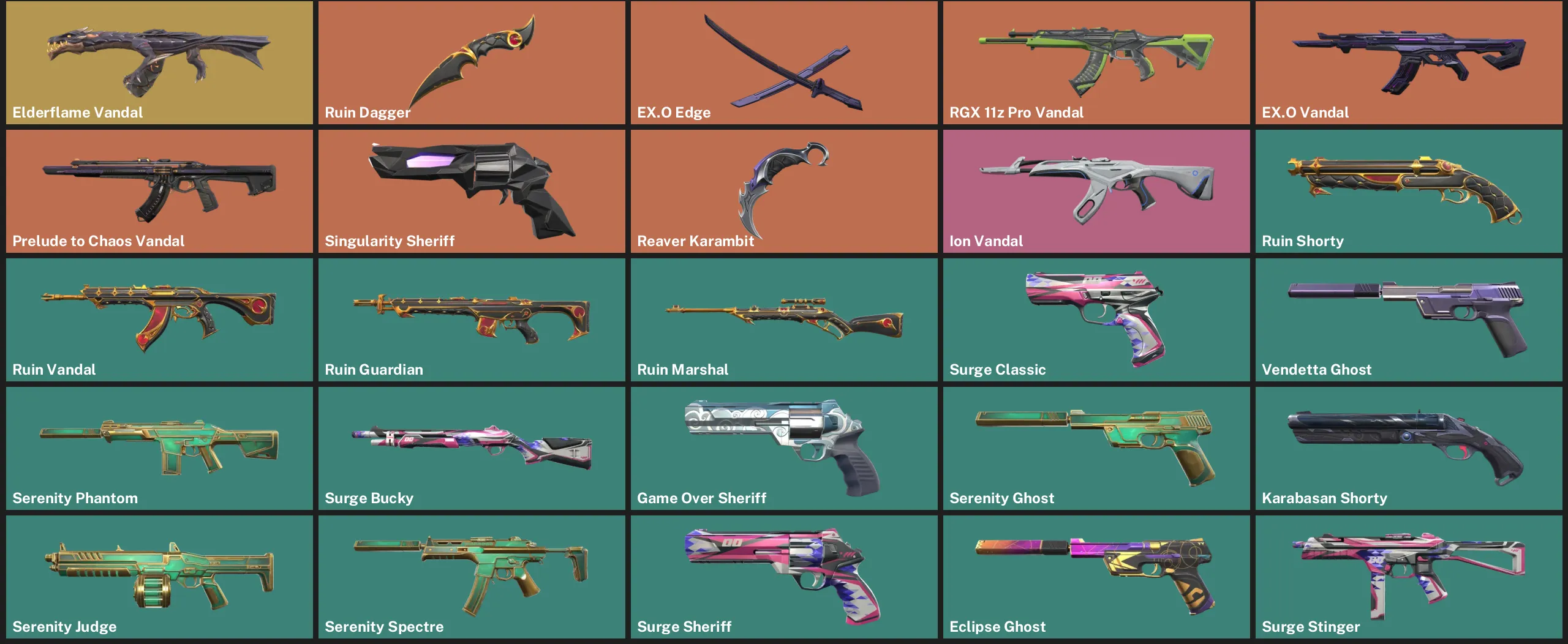 ๐LA ๐ฎ RANKED READY ๐ฒ Elderflame Vandal ๐ช Ruin Dagger โจ EX.O Edge โจ RGX 11z Pro