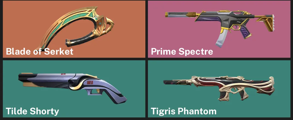 🌏AP 🎮 RANKED READY 🔪 Blade of Serket ⚡ Prime Spectre ✨ Tilde Shorty ✨ Tigris