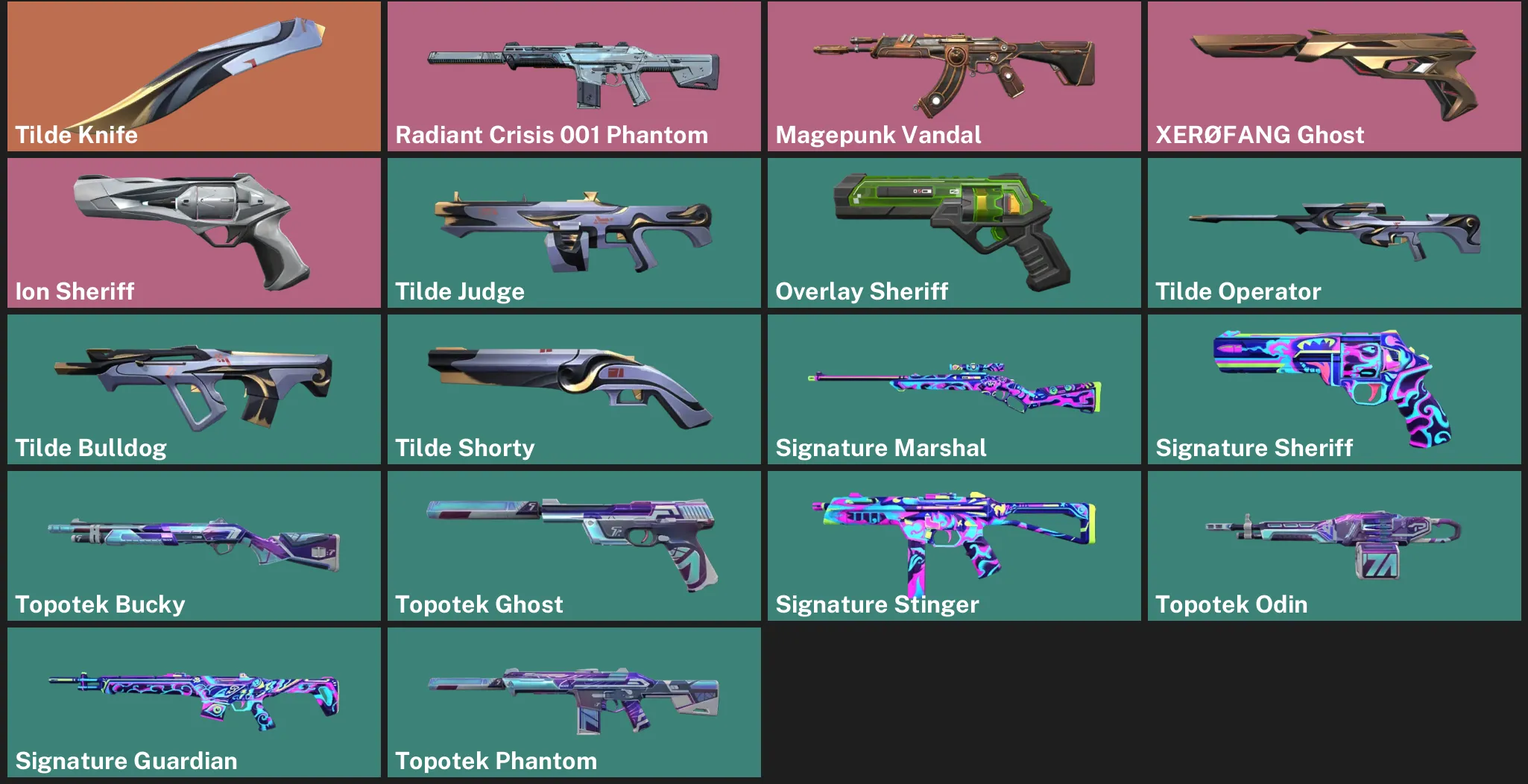 🌍EU 🎮 RANKED READY 🔪 Tilde Knife ✨ Radiant Crisis 001 Phantom ⚙️ Magepunk Vandal