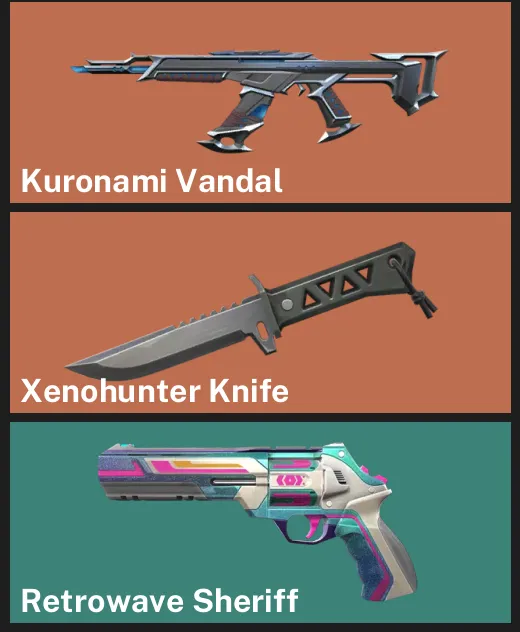 🌍EU 🎮 RANKED READY ✨ Kuronami Vandal 👽 Xenohunter Knife ✨ Retrowave Sheriff