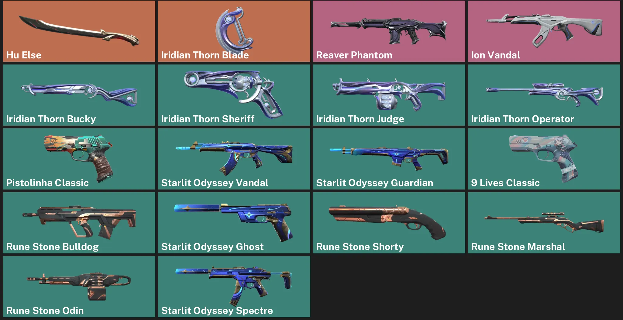 ๐EU ๐ฎ RANKED READY โจ Hu Else ๐ช Iridian Thorn Blade โก Reaver Phantom โจ Ion Vandal