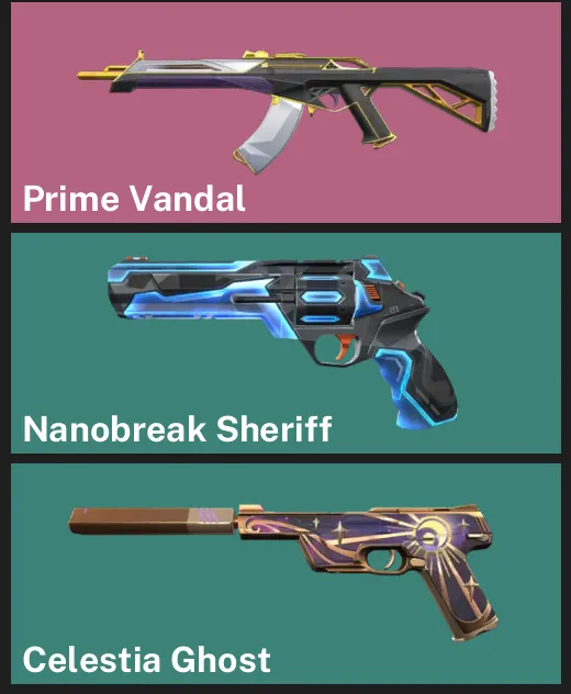 ๐EU ๐ฎ RANKED READY โก Prime Vandal โจ Nanobreak Sheriff โจ Celestia Ghost