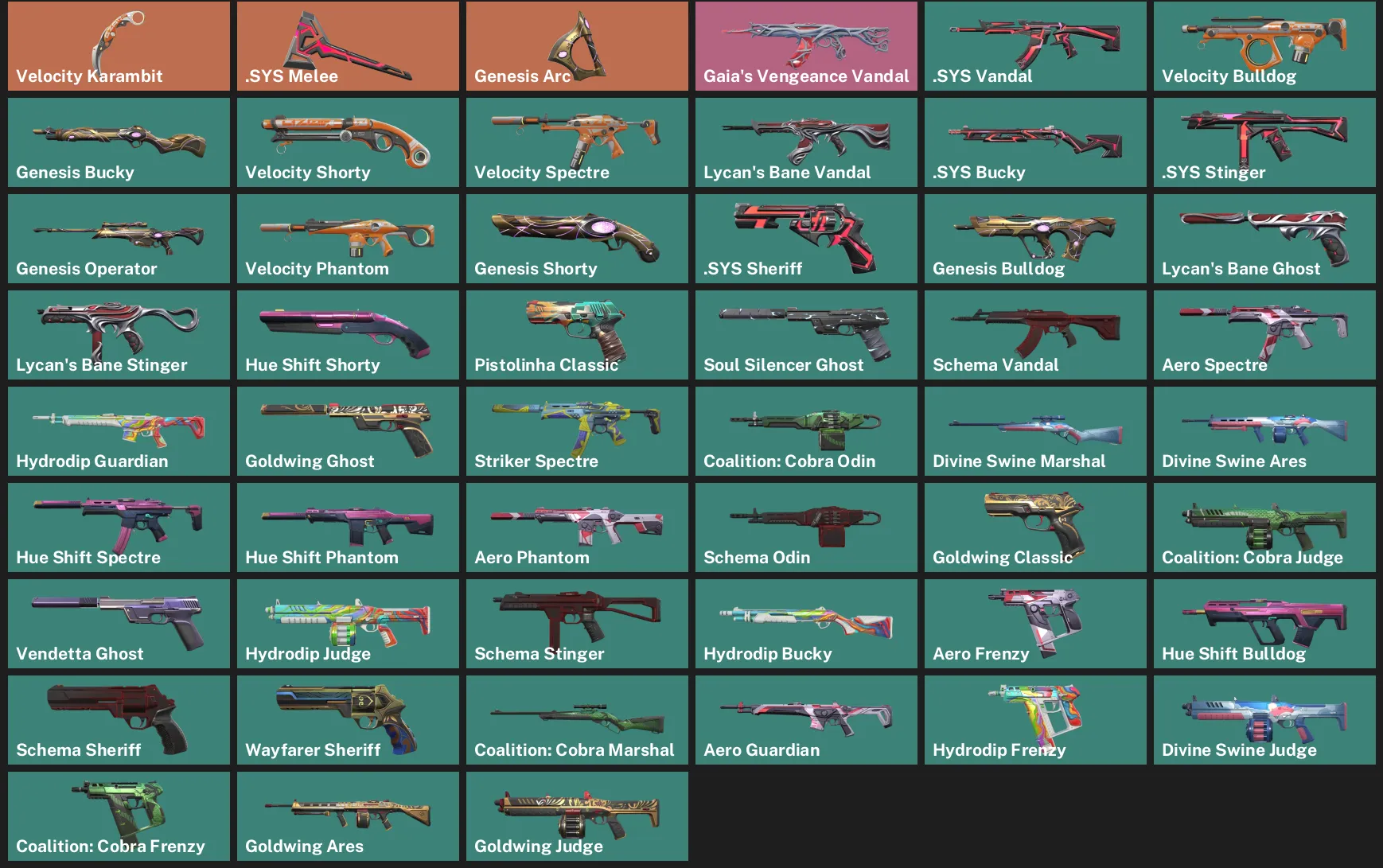 🌎LA 🎮 RANKED READY 🔪 Velocity Karambit 🧩 .SYS Melee ✨ Genesis Arc 🌿 Gaia's