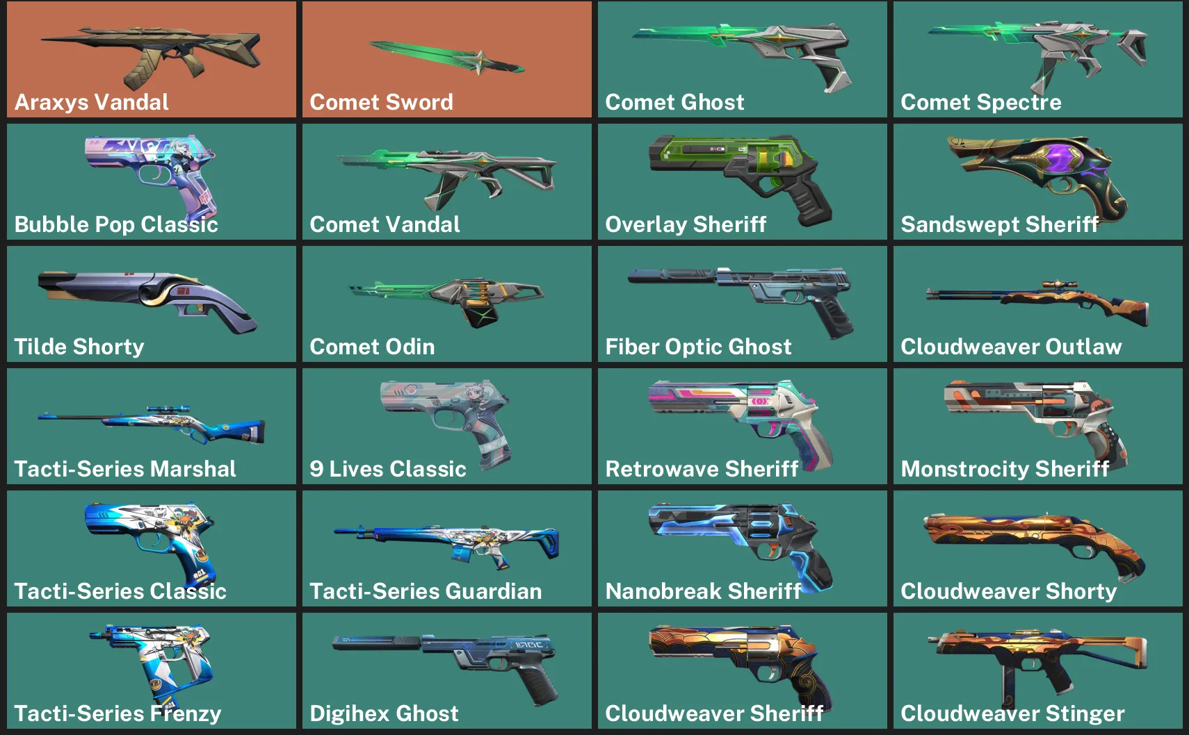 🌍EU 🎮 RANKED READY 💎 Araxys Vandal 🔪 Comet Sword ✨ Comet Ghost ✨ Comet Spectre ✨