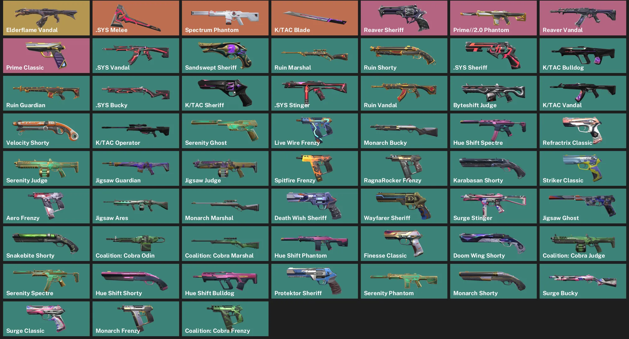 ๐EU ๐ฎ RANKED READY ๐ฒ Elderflame Vandal ๐งฉ .SYS Melee ๐ Spectrum Phantom ๐ช K/TAC