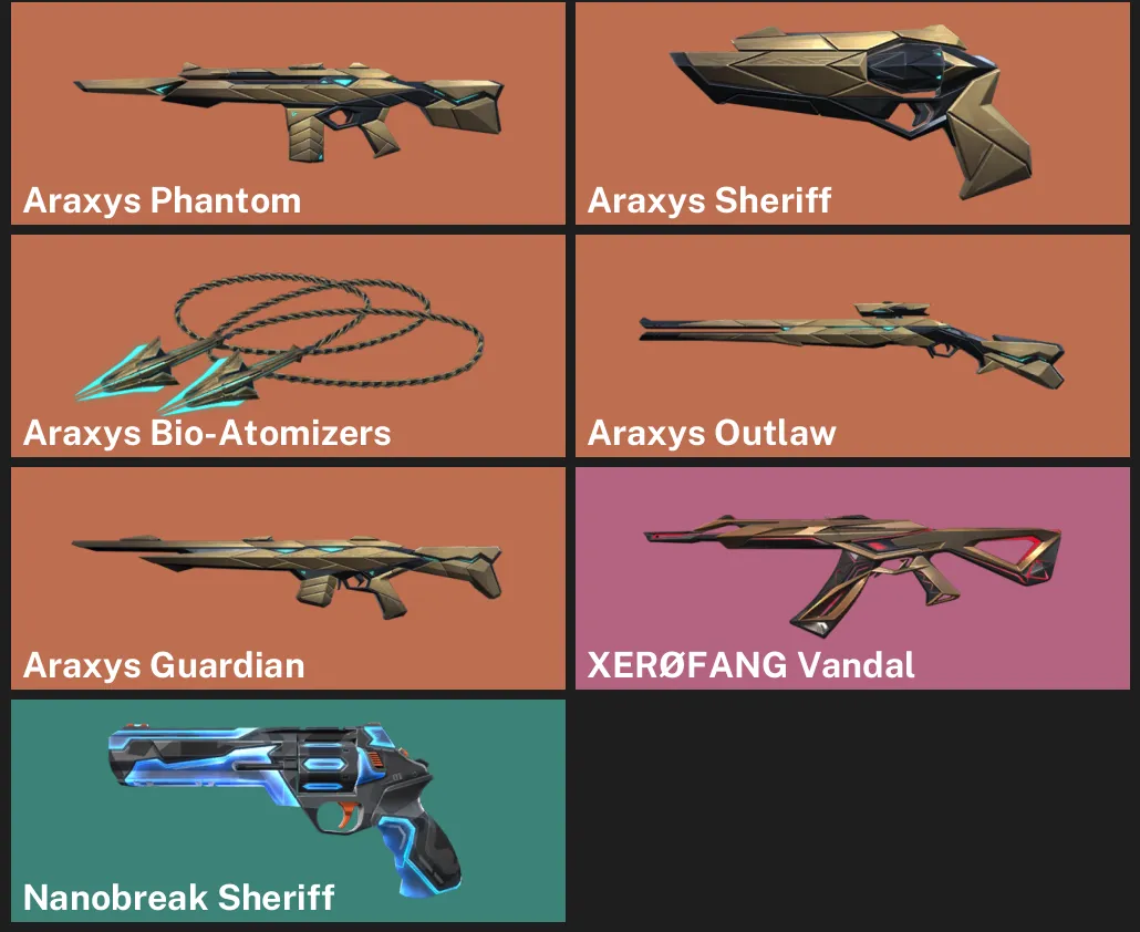 🌏AP 🎮 RANKED READY 💎 Araxys Phantom 💎 Araxys Sheriff 💎 Araxys Bio-Atomizers 💎