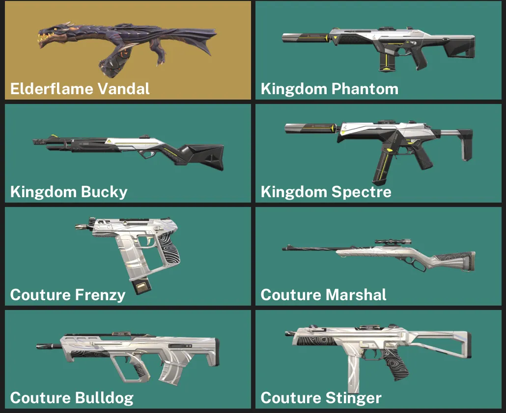 🌍EU 🎮 UNRANKED 🐲 Elderflame Vandal ✨ Kingdom Phantom ✨ Kingdom Bucky ✨ Kingdom