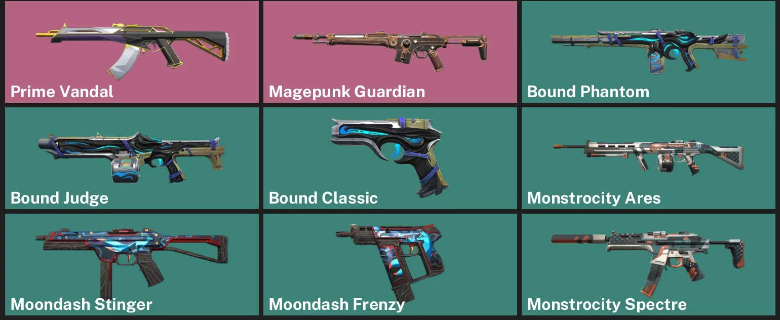 🌍EU 🎮 RANKED READY ⚡ Prime Vandal ⚙️ Magepunk Guardian ✨ Bound Phantom ✨ Bound