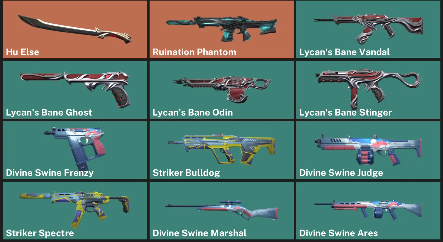 🌍EU 🎮 RANKED READY ✨ Hu Else ✨ Ruination Phantom ✨ Lycan's Bane Vandal ✨ Lycan's