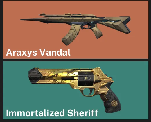 🌏AP 🎮 RANKED READY 💎 Araxys Vandal ✨ Immortalized Sheriff