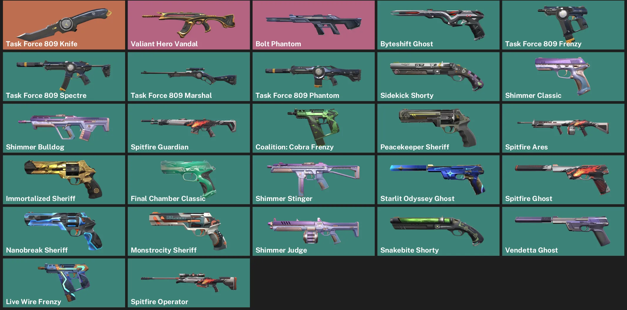 🌏AP 🎮 UNRANKED 🔪 Task Force 809 Knife ✨ Valiant Hero Vandal ✨ Bolt Phantom ✨