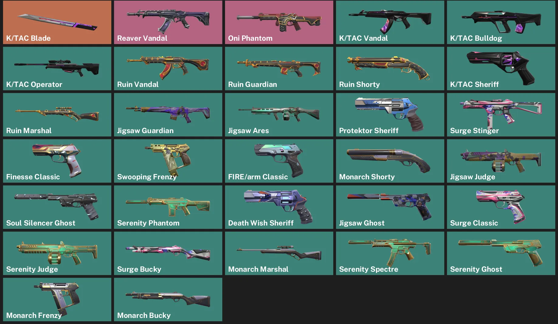 ๐EU ๐ฎ RANKED READY ๐ช K/TAC Blade โก Reaver Vandal ๐ Oni Phantom โจ K/TAC Vandal โจ