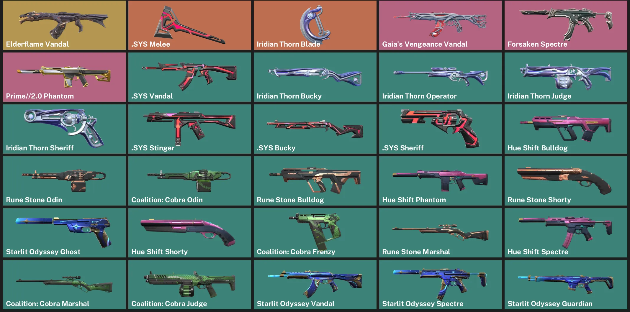 🌏AP 🎮 RANKED READY 🐲 Elderflame Vandal 🧩 .SYS Melee 🔪 Iridian Thorn Blade 🌿