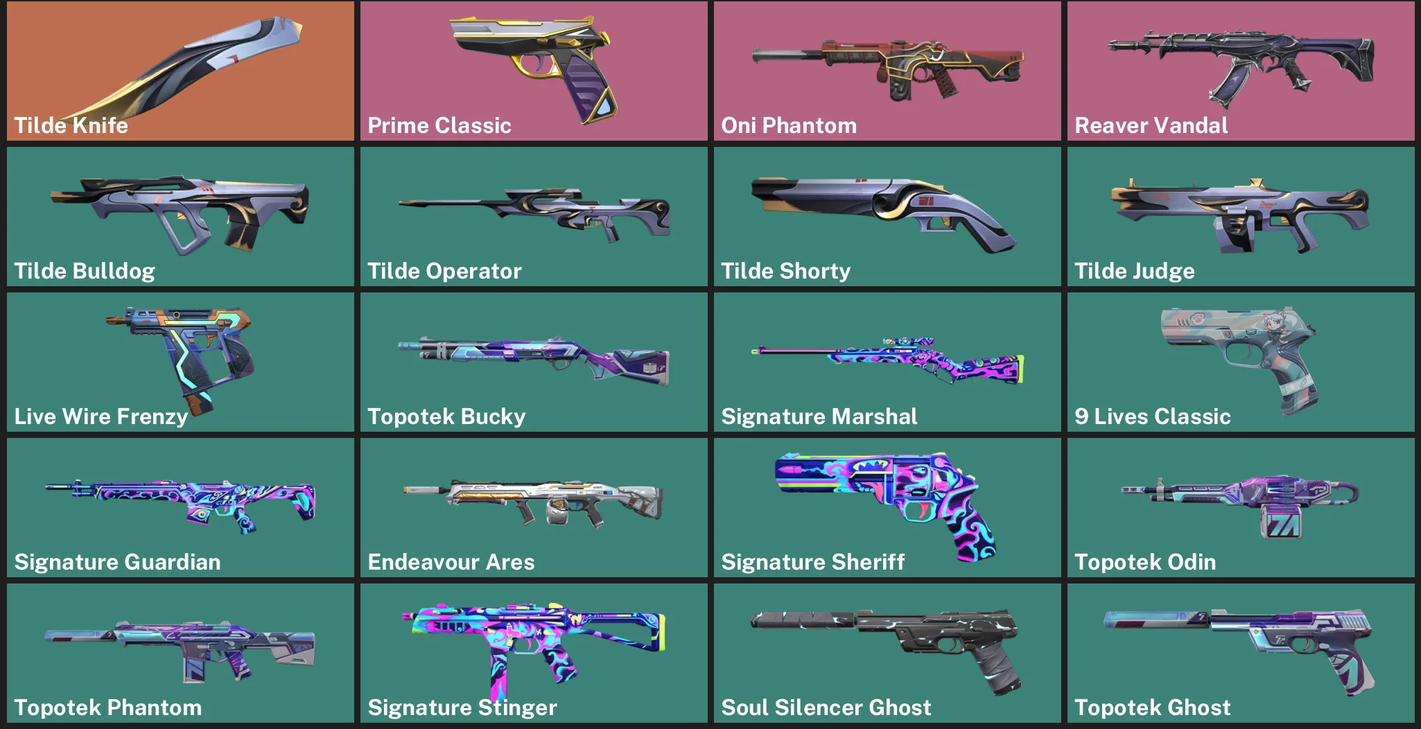 ๐EU ๐ฎ RANKED READY ๐ช Tilde Knife โก Prime Classic ๐ Oni Phantom โก Reaver Vandal โจ