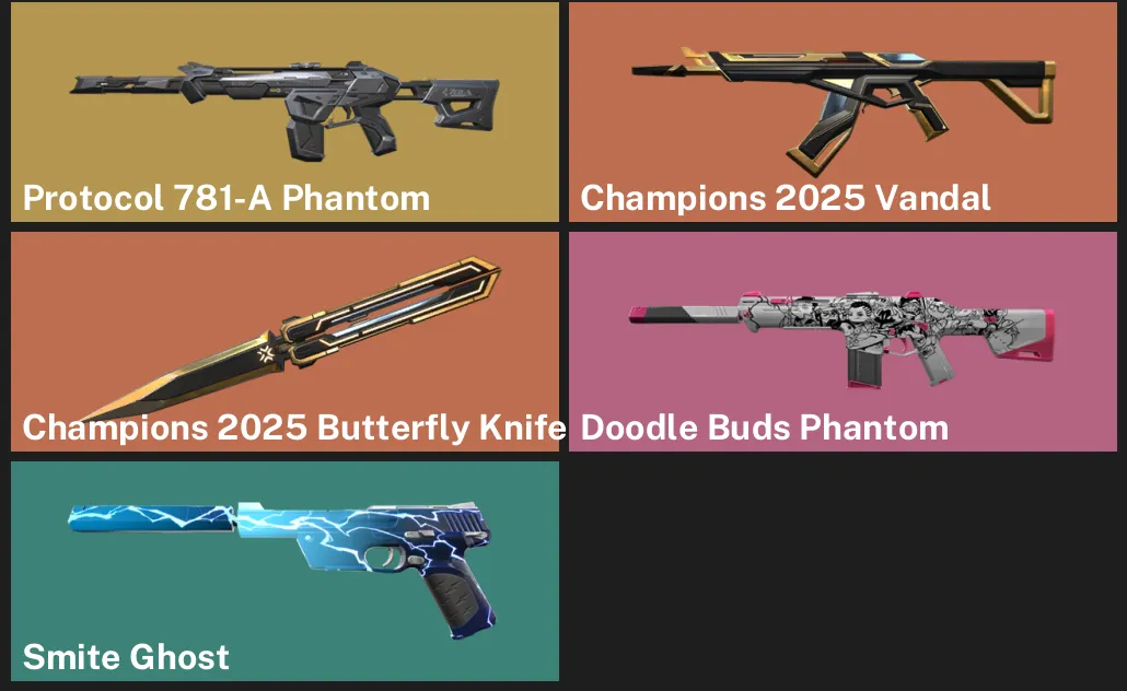 🌎NA 🎮 UNRANKED 🤖 Protocol 781-A Phantom ✨ Champions 2025 Vandal ✨ Champions 2025