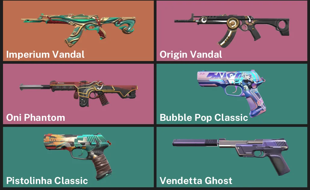 🌏AP 🎮 RANKED READY ✨ Imperium Vandal ✨ Origin Vandal 🐉 Oni Phantom ✨ Bubble Pop