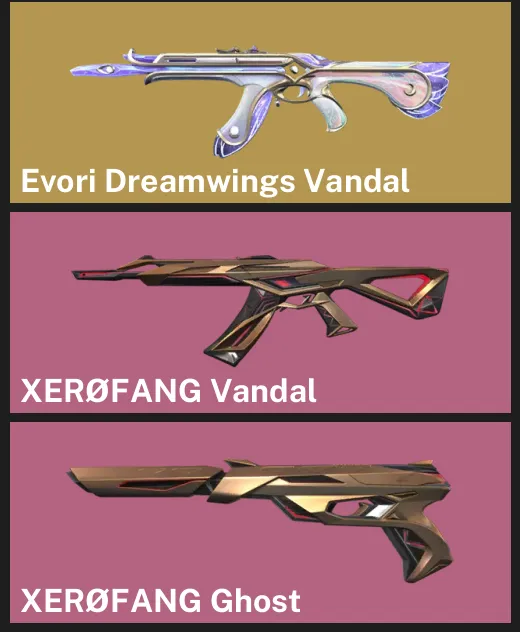 🌍EU 🎮 UNRANKED ✨ Evori Dreamwings Vandal 🔪 XERØFANG Vandal 🔪 XERØFANG Ghost