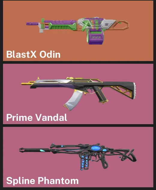 🌍EU 🎮 RANKED READY ✨ BlastX Odin ⚡ Prime Vandal 🌀 Spline Phantom
