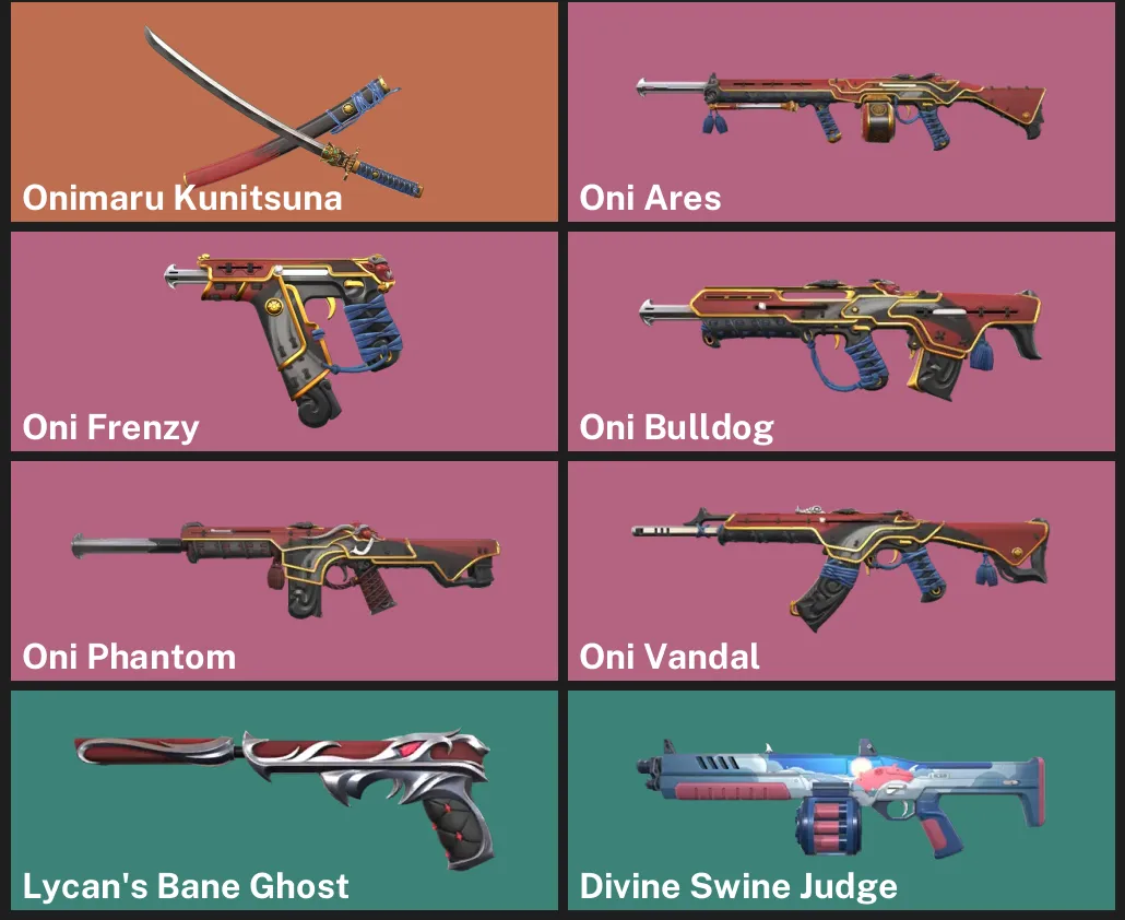 🌎NA 🎮 UNRANKED 🐉 Onimaru Kunitsuna 🐉 Oni Ares 🐉 Oni Frenzy 🐉 Oni Bulldog 🐉 Oni