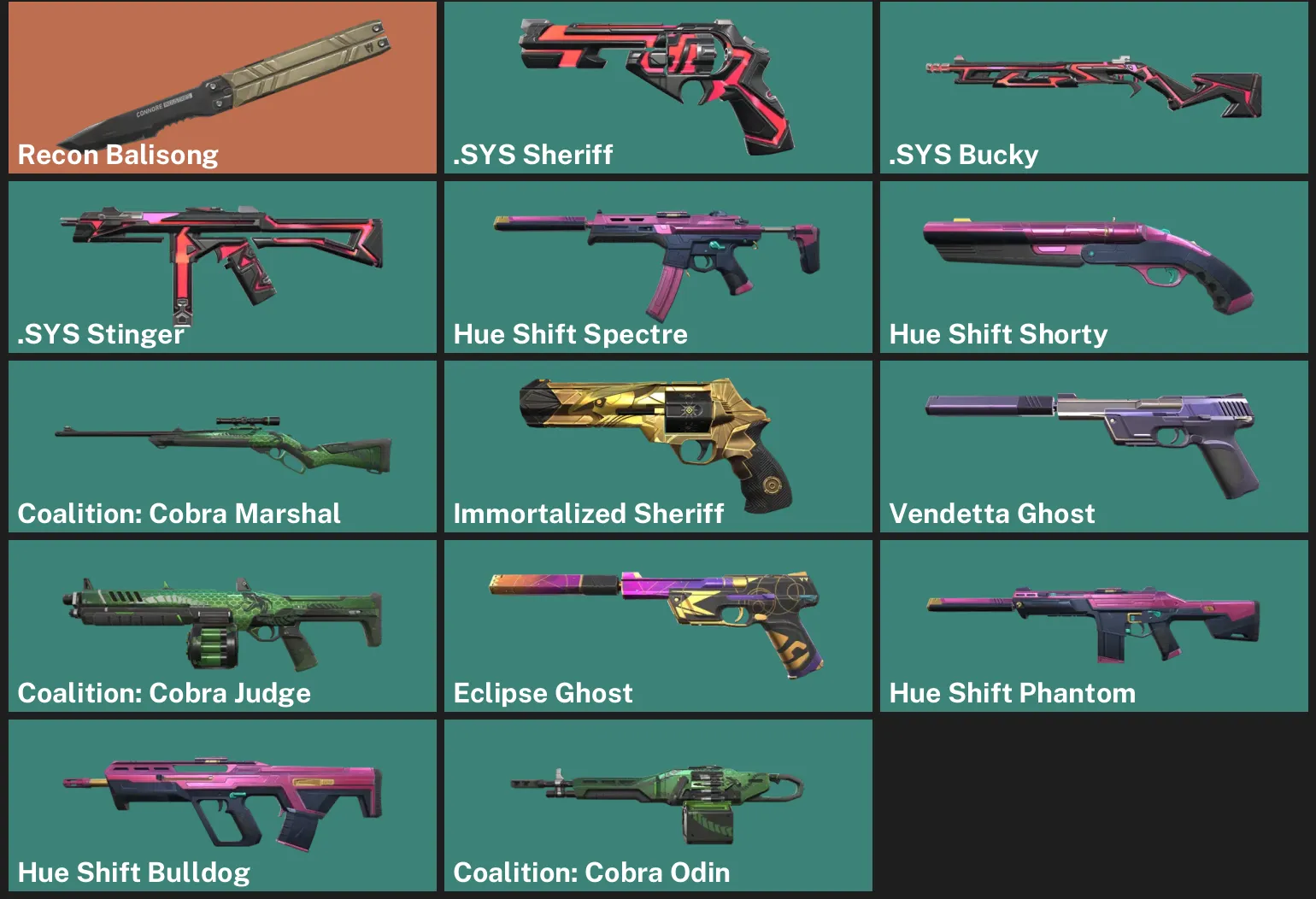 🌎NA 🎮 RANKED READY 🎯 Recon Balisong 🧩 .SYS Sheriff 🧩 .SYS Bucky 🧩 .SYS Stinger ✨