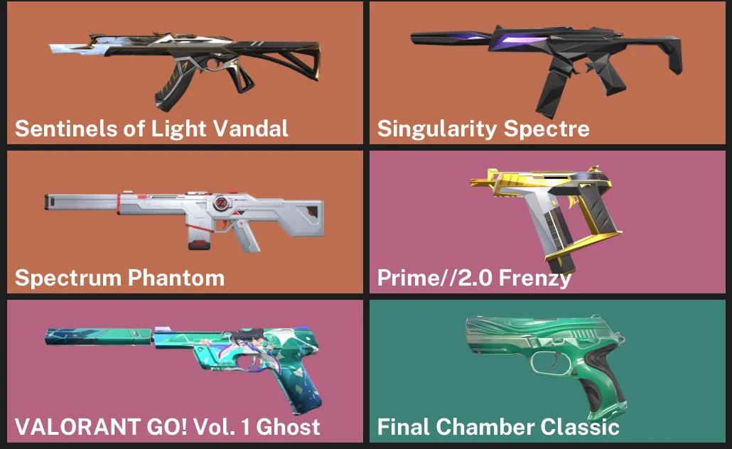 🌏AP 🎮 RANKED READY 🌟 Sentinels of Light Vandal 🪐 Singularity Spectre 🌈 Spectrum