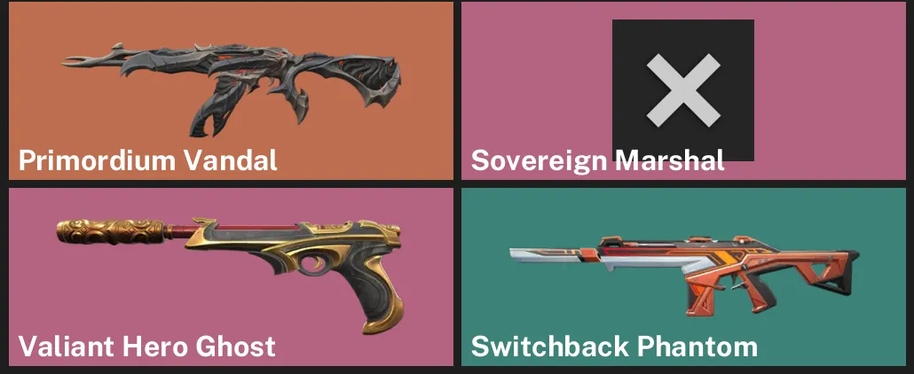 🌏AP 🎮 RANKED READY ✨ Primordium Vandal 🔥 Sovereign Marshal ✨ Valiant Hero Ghost