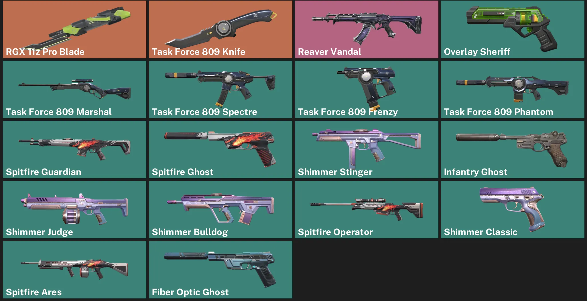 ๐EU ๐ฎ RANKED READY โจ RGX 11z Pro Blade ๐ช Task Force 809 Knife โก Reaver Vandal โจ