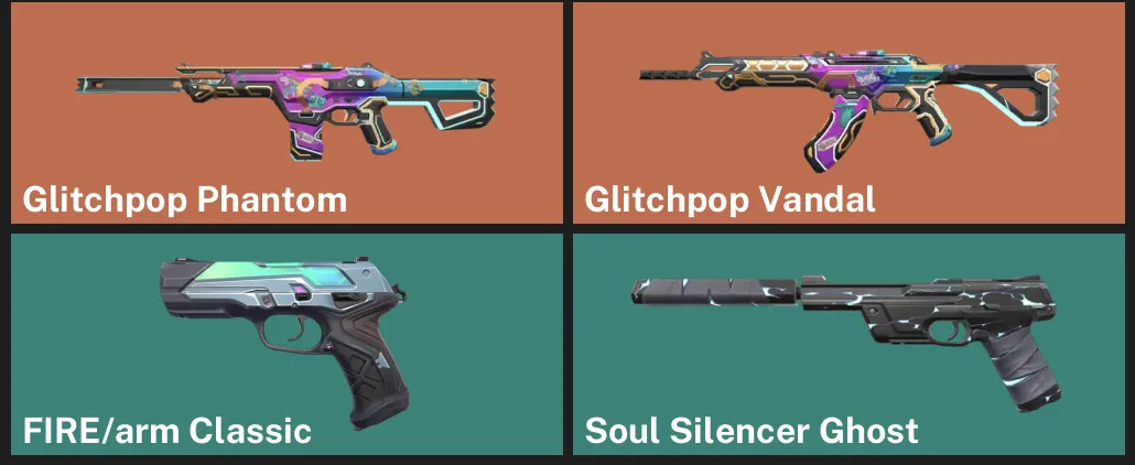 ๐EU ๐ฎ RANKED READY ๐ฅ Glitchpop Phantom ๐ฅ Glitchpop Vandal โจ FIRE/arm Classic โจ