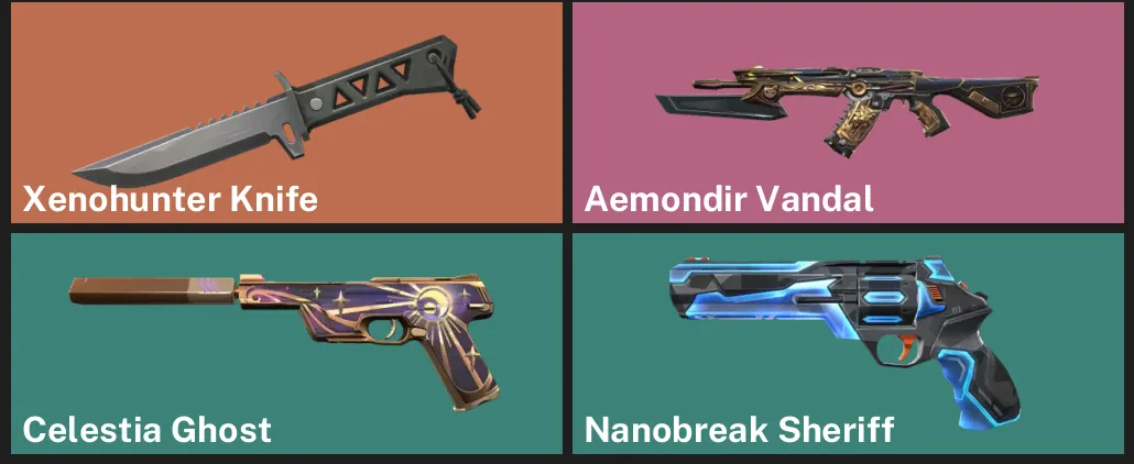 ๐LA ๐ฎ RANKED READY ๐ฝ Xenohunter Knife โจ Aemondir Vandal โจ Celestia Ghost โจ