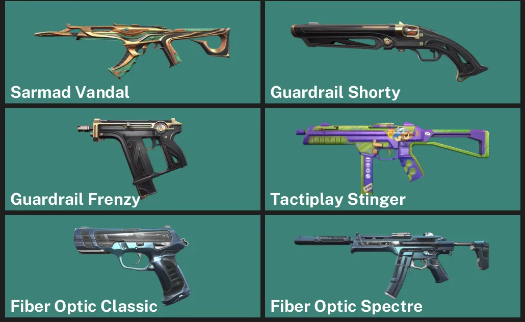 🌎NA 🎮 UNRANKED ✨ Sarmad Vandal ✨ Guardrail Shorty ✨ Guardrail Frenzy ✨ Tactiplay