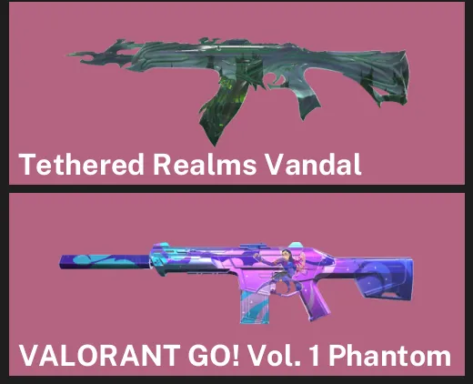 🌍EU 🎮 UNRANKED ✨ Tethered Realms Vandal ✨ VALORANT GO! Vol. 1 Phantom
