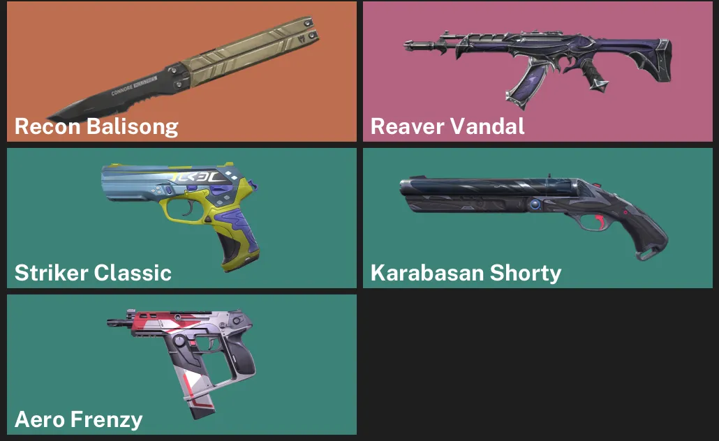🌏AP 🎮 RANKED READY 🎯 Recon Balisong ⚡ Reaver Vandal ✨ Striker Classic ✨