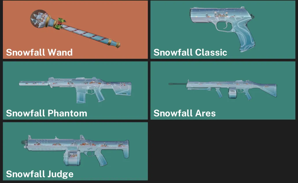 🌏AP 🎮 UNRANKED ✨ Snowfall Wand ✨ Snowfall Classic ✨ Snowfall Phantom ✨ Snowfall
