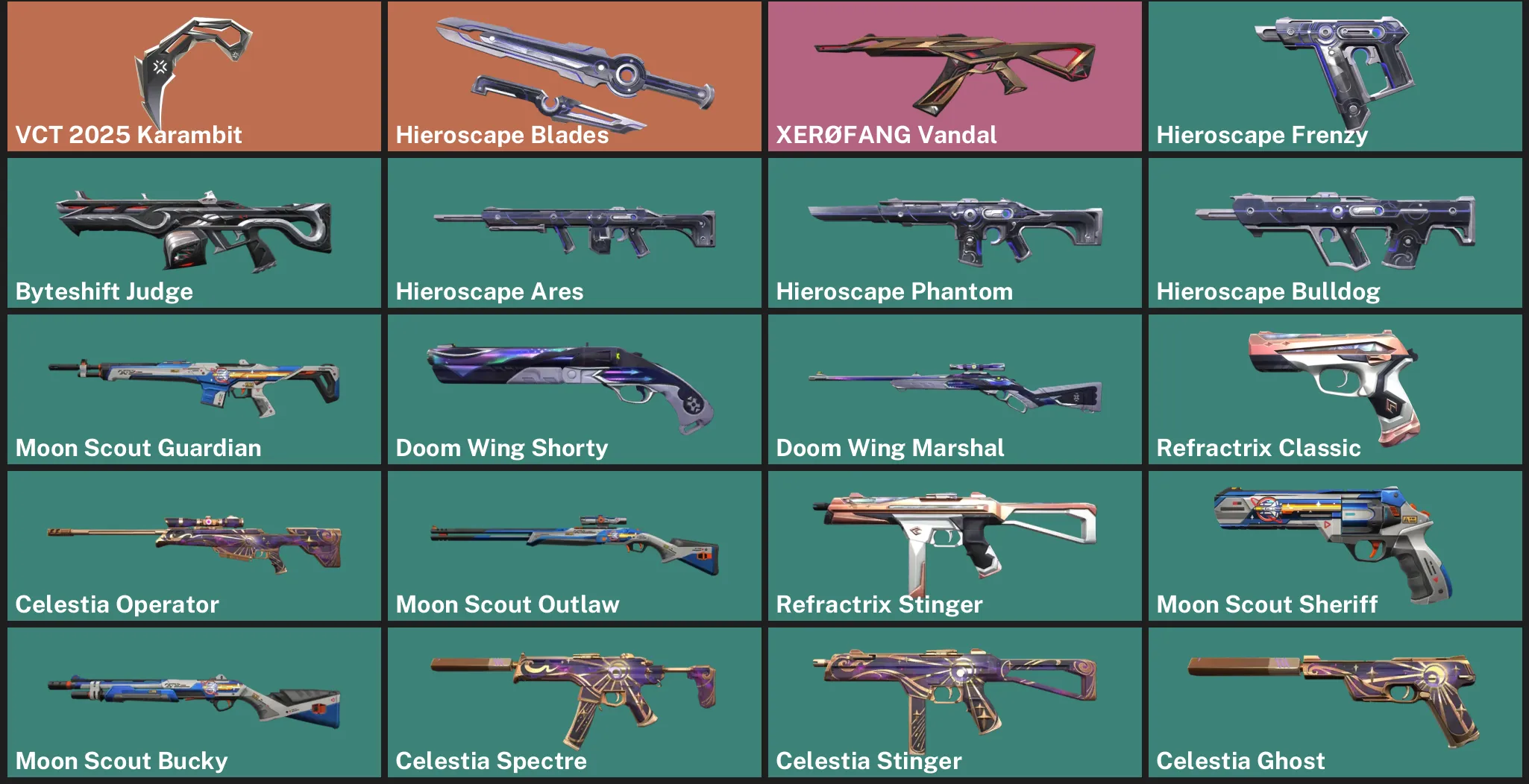 🌍EU 🎮 UNRANKED 🔪 VCT 2025 Karambit 🔪 Hieroscape Blades 🔪 XERØFANG Vandal ✨