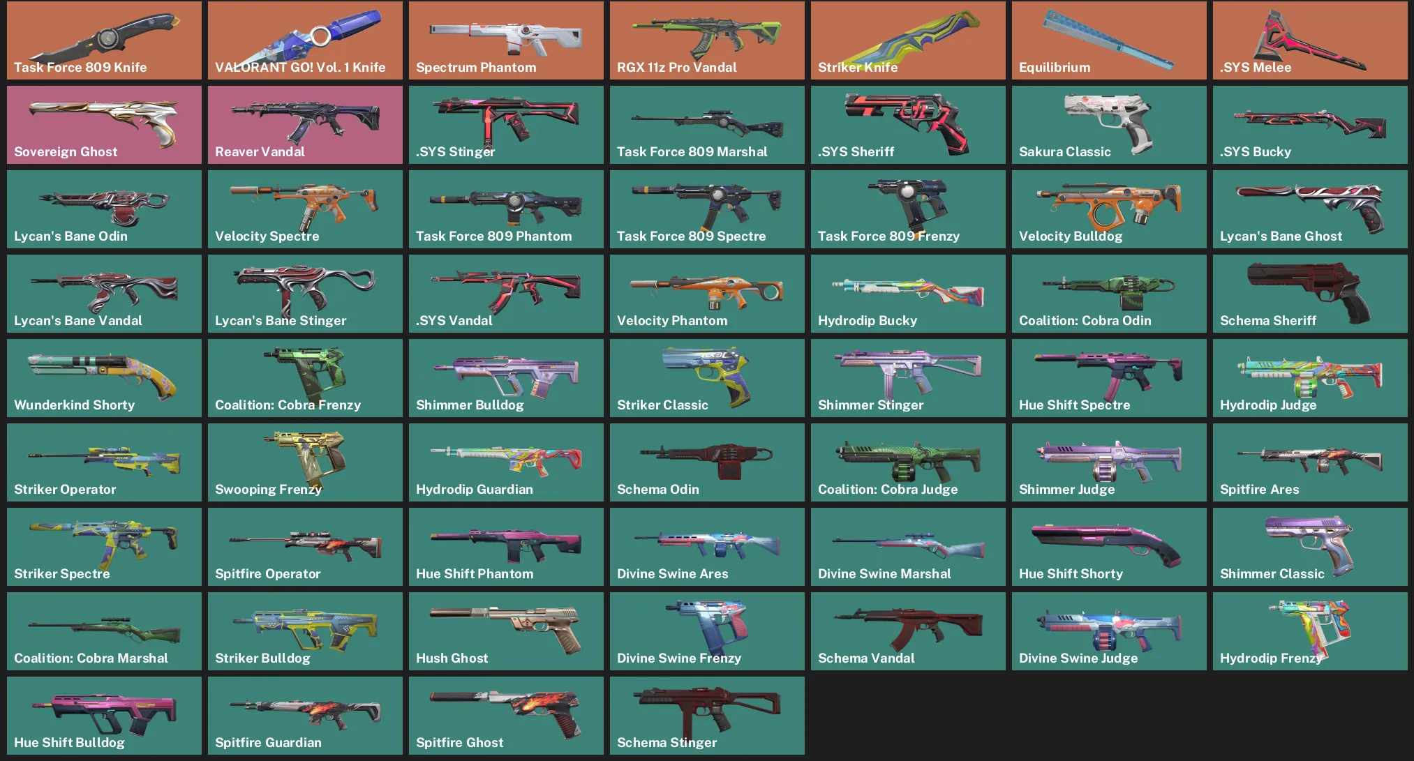 🌏AP 🎮 RANKED READY 🔪 Task Force 809 Knife 🔪 VALORANT GO! Vol. 1 Knife 🌈 Spectrum