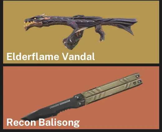 🌍EU 🎮 RANKED READY 🐲 Elderflame Vandal 🎯 Recon Balisong