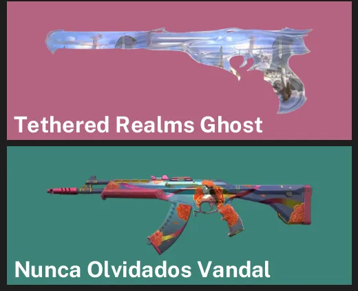 🌍EU 🎮 UNRANKED ✨ Tethered Realms Ghost ✨ Nunca Olvidados Vandal