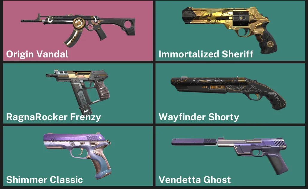 ๐AP ๐ฎ RANKED READY โจ Origin Vandal โจ Immortalized Sheriff โจ RagnaRocker Frenzy โจ