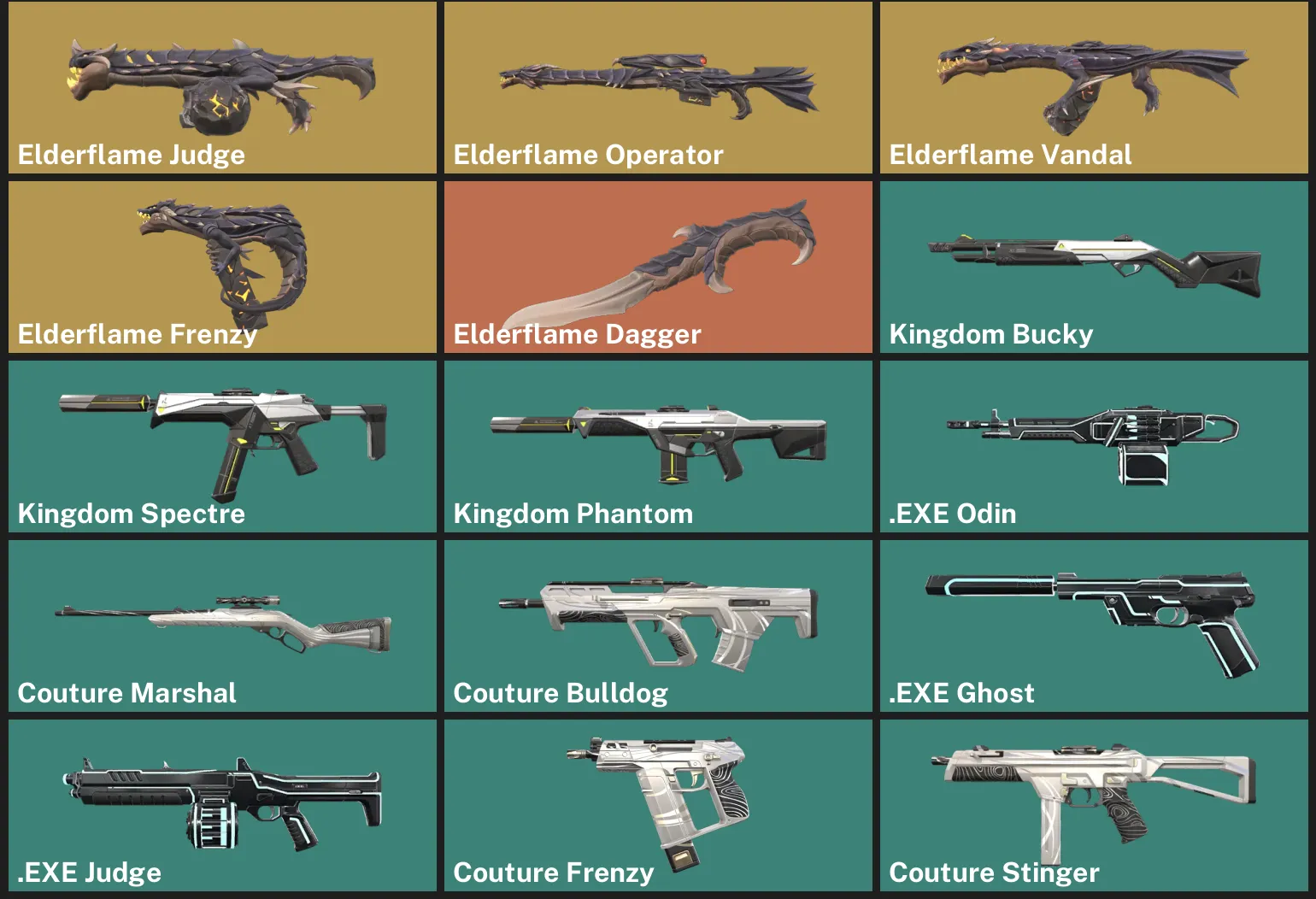 🌎NA 🎮 UNRANKED 🐲 Elderflame Judge 🐲 Elderflame Operator 🐲 Elderflame Vandal 🐲