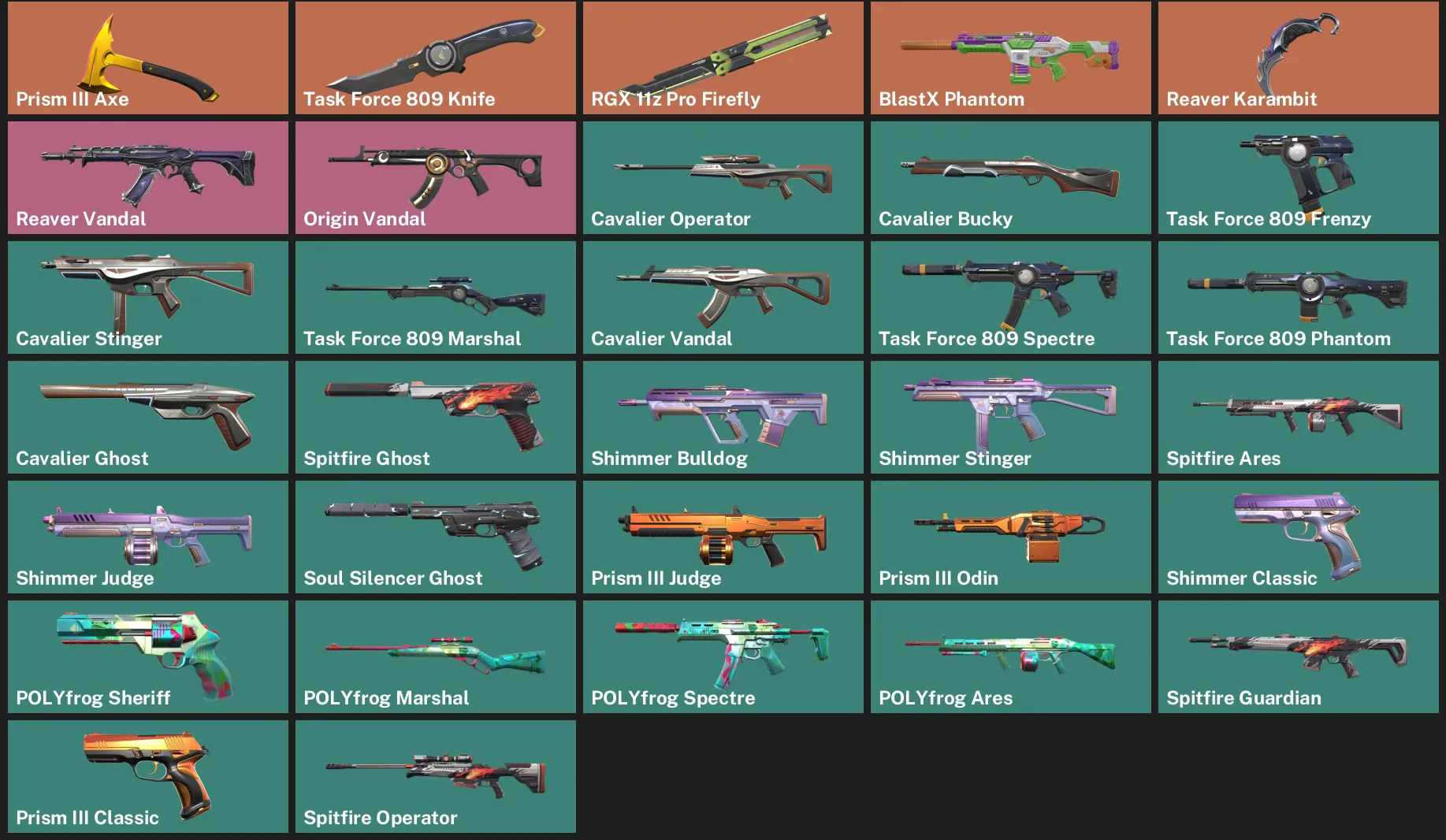 🌍EU 🎮 RANKED READY 🔪 Prism III Axe 🔪 Task Force 809 Knife ✨ RGX 11z Pro Firefly