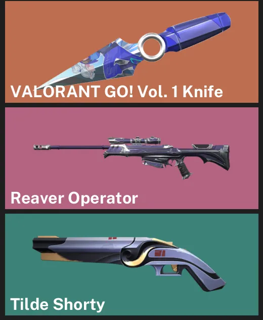 ๐EU ๐ฎ RANKED READY ๐ช VALORANT GO! Vol. 1 Knife โก Reaver Operator โจ Tilde Shorty