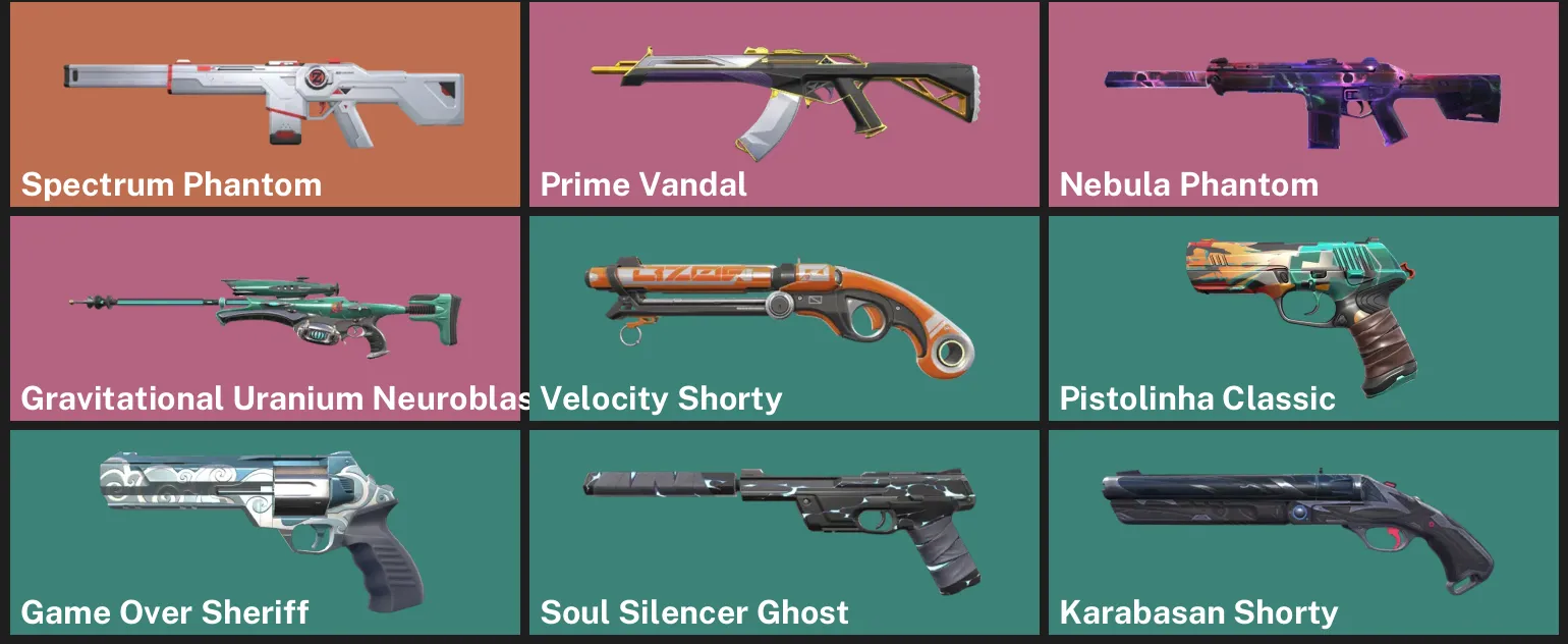 🌍EU 🎮 UNRANKED 🌈 Spectrum Phantom ⚡ Prime Vandal ✨ Nebula Phantom ✨