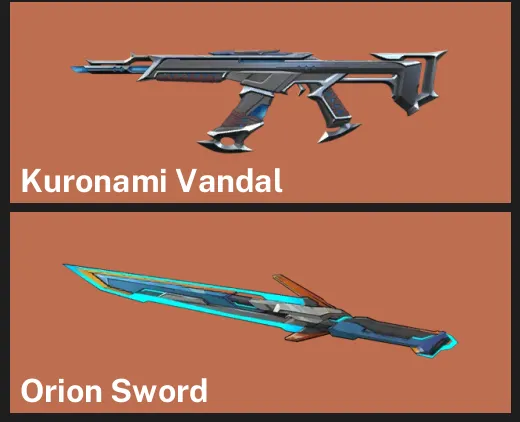 🌎NA 🎮 UNRANKED ✨ Kuronami Vandal ✨ Orion Sword