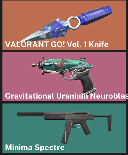🌎NA 🎮 UNRANKED 🔪 VALORANT GO! Vol. 1 Knife ✨ Gravitational Uranium Neuroblaster