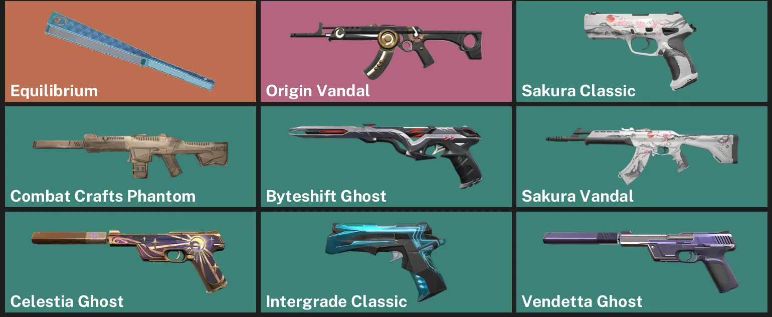 🌏AP 🎮 RANKED READY ✨ Equilibrium ✨ Origin Vandal ✨ Sakura Classic ✨ Combat