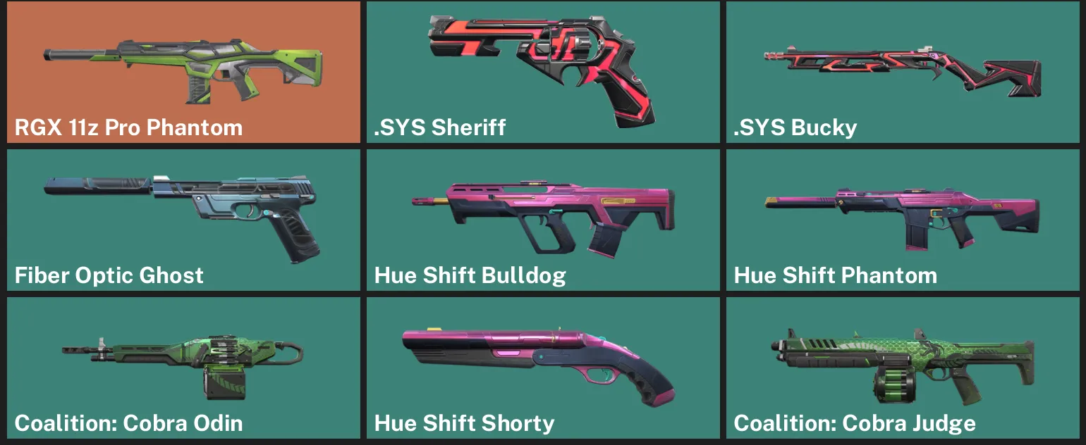 🌍EU 🎮 RANKED READY ✨ RGX 11z Pro Phantom 🧩 .SYS Sheriff 🧩 .SYS Bucky ✨ Fiber