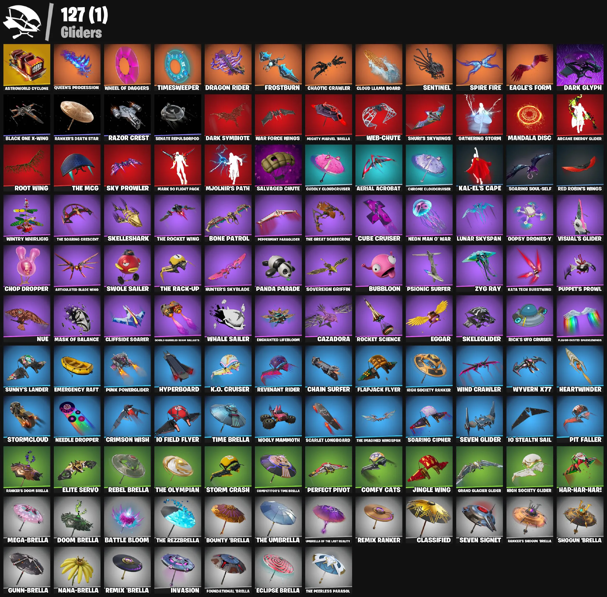 F1162 104 Skins Including Joltara, Raz, The Foundation & More